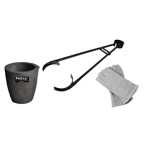 #3-4 Kg Clay Graphite Foundry Crucible Kit w/ 26" Foundry