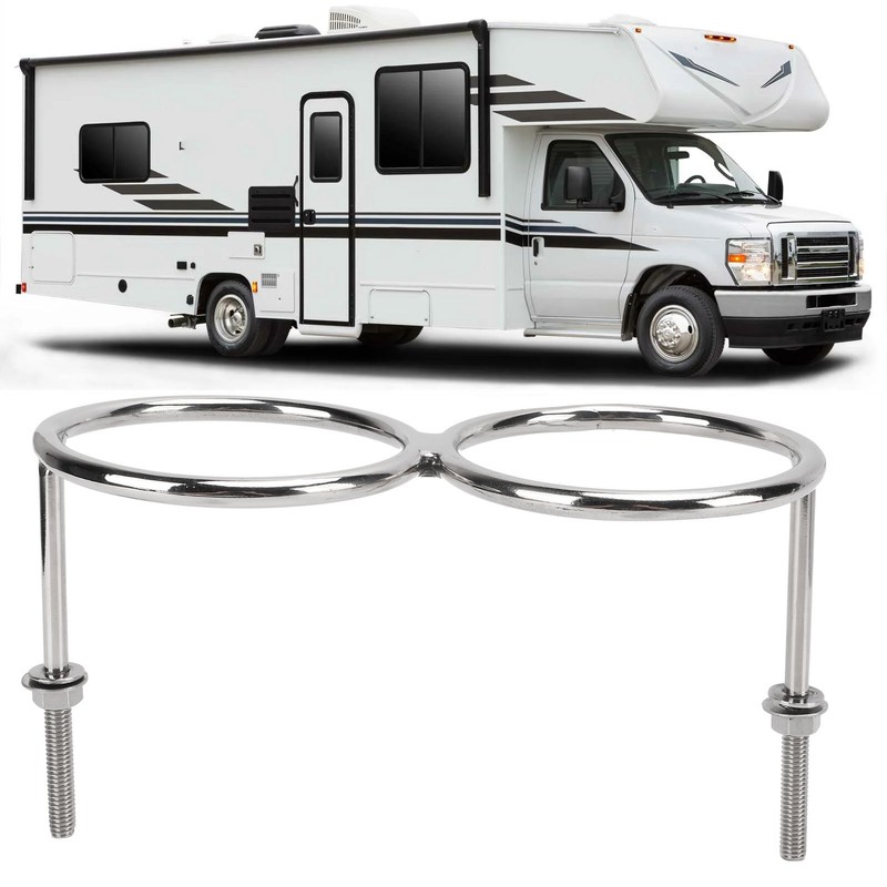 316 Stainless Steel Double Ring Cup Holder with Mounting Nut