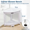KingPavonini HDPS Corner Shower Stool for Inside Shower Waterproof, Anti-Fading