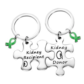 HOLLP Donor Jewelry Transplant Gift Kidney Donor Kidney Recipient Set of Keychain for Donor (Kidney)