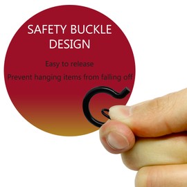 TERMATH 40PCS String Light Hooks with Spring Latch,Plant Hangers,Screw Eyes Hooks,Wind Chimes Hooks