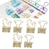 100Pcs Binder Clips Cute Animal Shaped Handle Sturdy Metal Multi