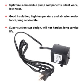 Submersible Pump, Mini Water Fountain Pump for Pond Fountain Aquariums Fish Tank Statuary Hydroponics Statuary