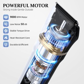 HOHOLE 5-in-1 Bikini Trimmer for Women, IPX7 Waterproof Electric Razors Shaver, Cordless Body Hair Trimmer, Facial & Pubic Hair Removal, Ceramic Blade (Black)