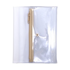 isshoni. Notebook Cover with Case, PVC A6 [R Clear Beige] N1995