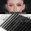 Lash Clusters Kit, DIY 3D Cluster Eyelash Extensions 10‑18mm,108pcs Fluffy