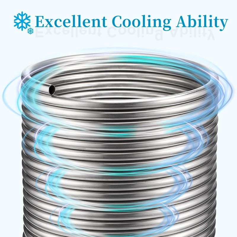 Vigorous Wort Chiller, 1/2" x 50 Ft Food Grade 304