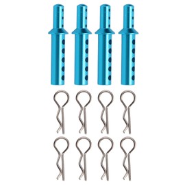 RC Body Post for 1/10 HSP 94111 94108 94188 08007 High Strength Aluminum Alloy RC Car Shell Column with Car Shell Buckle Blue