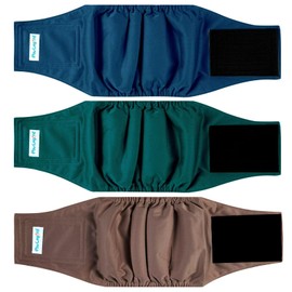 Paw Legend Washable Dogs Diapers Male Dog Belly Bands for Male Dogs Diapers Reusable Puppy & Doggie Diapers Male (3 Pack, Large)
