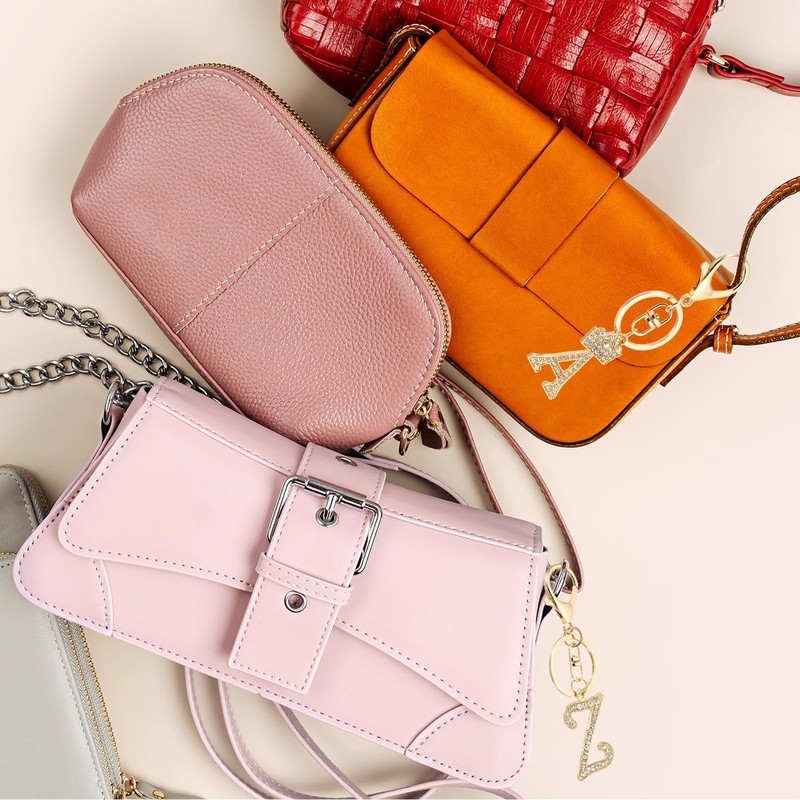 PATIKIL Initial Letter Keychain, Letter Y Crown Design Charm with