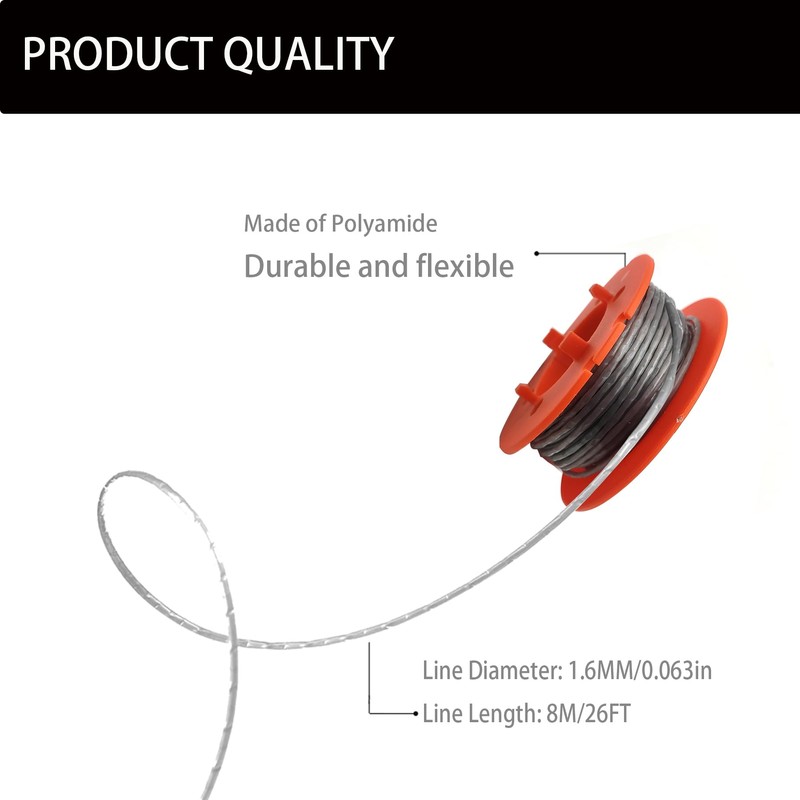 RUIITEN F016800175 Replacement Trimmer Spool For Bosch String Trimmer, 1.6mm
