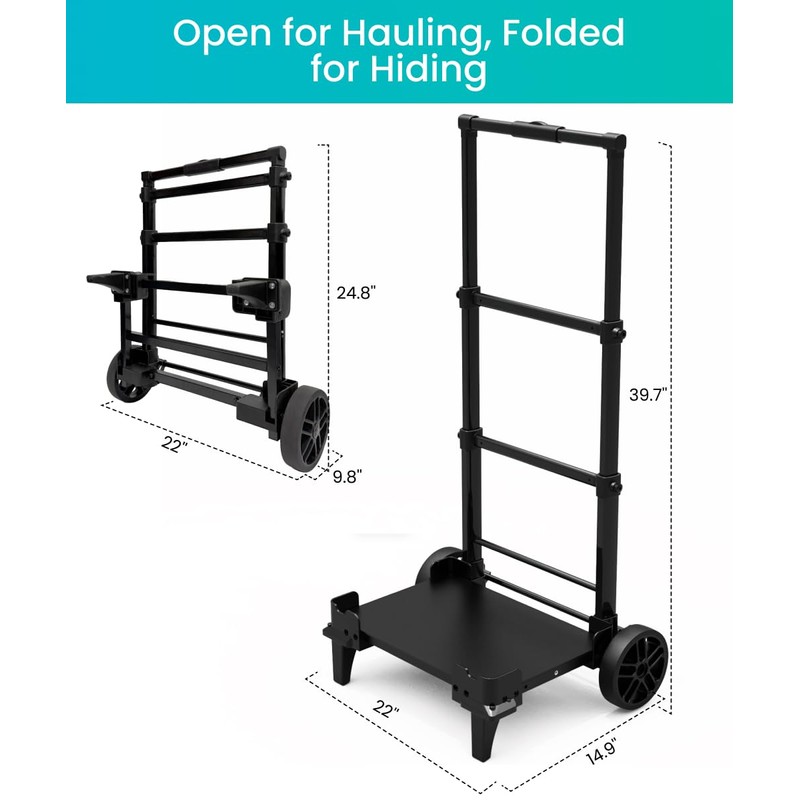 OUPES Portable Hand Truck with Telescopic Handle - All-Terrain Wheels