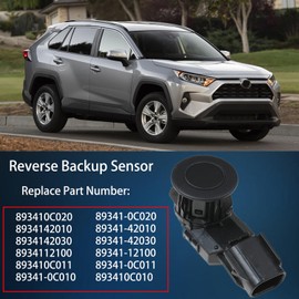 Reverse Backup Parking Assist Sensor Compatible with Compatible with Toyota RAV4 2014-2018, Tacoma 2015-2022, Tundra 2014-2021 Replace# 89341-0C010, 89341-0C020