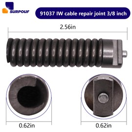 91037 IW Cable Repair Coupling 3/8-Inch Compatible with RIDGID Drain Cleaning Cable (2)