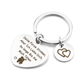 Hightopup Keyring Girlfriend Boyfriend Gift For Boyfriend Husband Gift Ideas For Couples Gifts For Both Keyrings Funny Birthday Gift For Men Valentine's Day For Him, Silver1