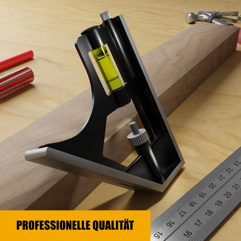 Simon & Co Combination Square Stainless Steel 300 mm -