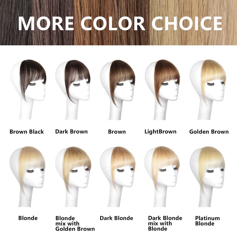 LEEONS Clip on Bangs for Women - Wispy Bangs Hair