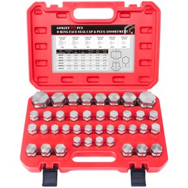 GOMJET 80 PC ORFS Master Industrial Hydraulic Cap and Plug Hose Tube and Pipe Fitting Kit Cap and Plug Kit Precision Threading in ORFS and 37° Dash Sizes 4 6 8 10 12 16