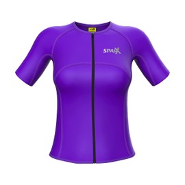 Sparx Women's Aero Tri Tank Short Sleeve Tri Tops Triathlon Tank Women Race Cycling Swim Bike Run (Violet, Medium)