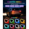 VANKUB 1PCS Car LED Ambient Lights, Car Triangle Window Solar-Powered