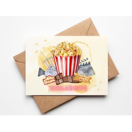 Paperlane by Essi Cinema Invitation Cards - Film Birthday - Includes Envelopes (Cinema)