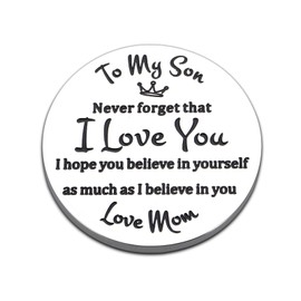 Stocking Stuffers for Teen Boys 16-18, Mothers Day Fathers Day for Son Pocket Hug Token Son Gifts from Mom Inspirational Gifts for Men to My Son Graduation Gifts for Him Teens Boys Birthday Gifts