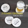 Funny Coasters for Drinks Absorbent with Holder | 6 Pcs