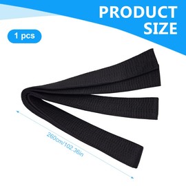 XPEX 260 cm Judo Karate Belt Martial Arts Karate Judo Cotton Taekwondo Belts Professional Karate Aikido Belt for Children Adults Martial Arts Belt, black, L