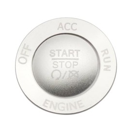 ALETAI Push Start Stop Button Cover Trim for 2015-2021 Dodge Challenger Dodge RAM 1500 Dodge Charger, Aluminum Alloy, Silver