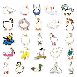 Duck Stickers for Laptop (Pack of 50), Gift for Children, Teenagers, Adults, Boys, Waterproof Vinyl Stickers for Scrapbooking, Skateboard, Car, Luggage