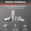 EACELIY 44pcs 3/8" Drive Impact Socket Set,Drive Master Socket Set,SAE/Metric,