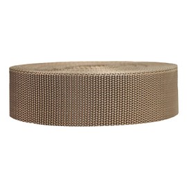 Strapworks Heavyweight Polypropylene Webbing - Heavy Duty Poly Strapping for Outdoor DIY Gear Repair, 2 Inch x 50 Yards - Tan