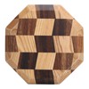 Grid Pattern Wood Plate Fruit Dishes Holder Tea Tray Dessert