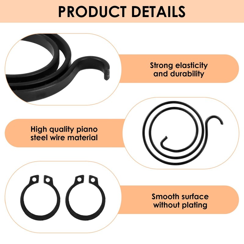 MSMXCS 10 Pack Door Handle Spring Replacement Repair Kit,2.8 Turns