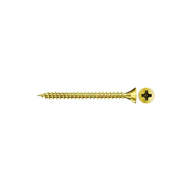 fischer Chipboard Screw FSPII 3.5 x 16 Countersunk Head Yellow