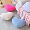 XVTRU Soft Heart Shaped Pillows, Cute Dusty Blue Heart Decorative