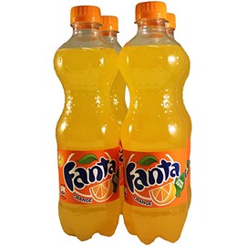 European Fanta Orange Soda 4-Pack of Bottles 4 x 500 ml