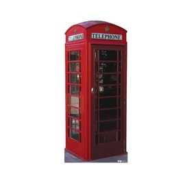 Cardboard People English Phone Booth Life Size Cardboard Cutout Standup