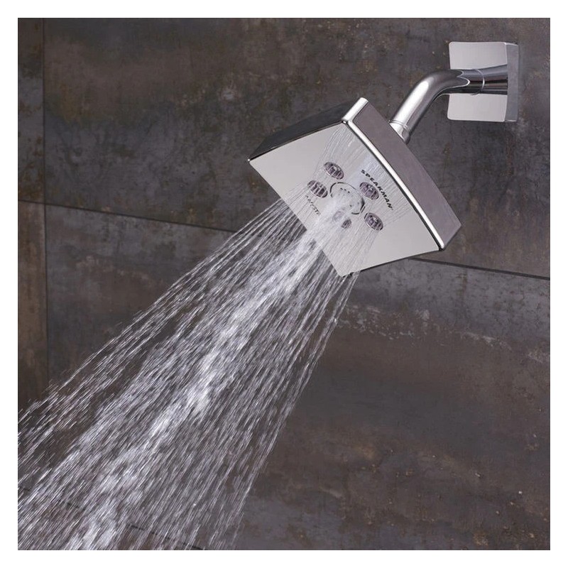 Speakman Kubos 6in 3-Function Shower Head, Anystream Technology, Brushed