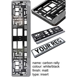 TAPORT® CARBON RALLY CAR REGISTRATION HOLDER FOR ANY CAR , VAN , TRUCK , TRAILER