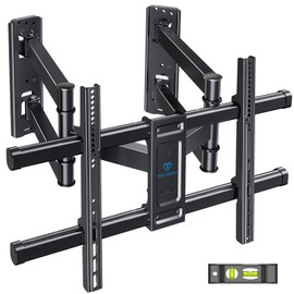 PERLESMITH Corner TV Wall Mount Full Motion, Corner TV Bracket Fits 37-70 Inch LED, LCD 4K Flat Curved Screen TVs Hold up to 99 lbs, Max VESA 600x400 Tilt, Swivel and Level, PSCLF1
