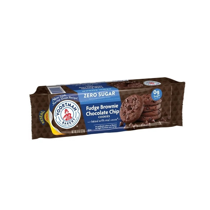 Voortman (3 pack) VOORTMAN Bakery Zero Sugar Fudge Brownie Chocolate