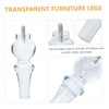 COHEALI 2 pcs Acrylic Sofa Legs Replacement Transparent Durable Furniture
