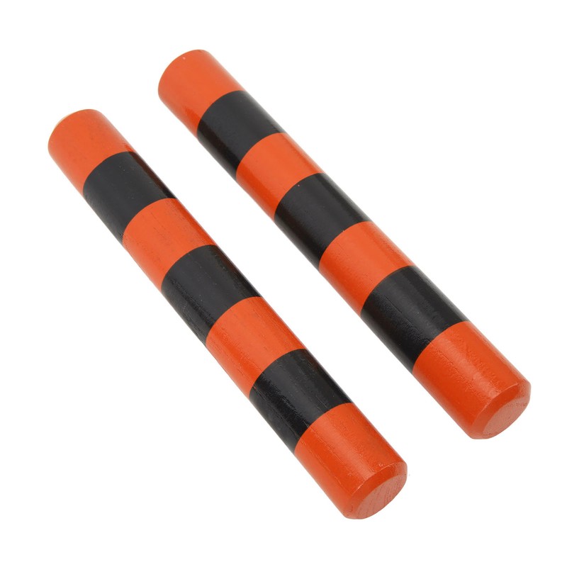 1 Pair Rhythm Sticks Wooden Case Iron Beads Sand Stick