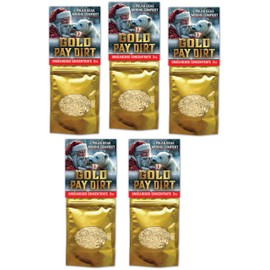 5 Pack - Christmas Gold Pay Dirt, 2 oz, Panning PayDirt Bag – Gold Prospecting Concentrate, Stocking Stuffers, Party Favors, Santa Polar Bear