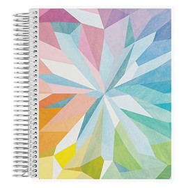 7" x 9" Spiral Bound College Ruled Notebook - Kaleidoscope Colorful. 160 Lined Page Note Taking & Writing Notebook. 80Lb Thick Mohawk Paper. Stickers Included by Erin Condren.