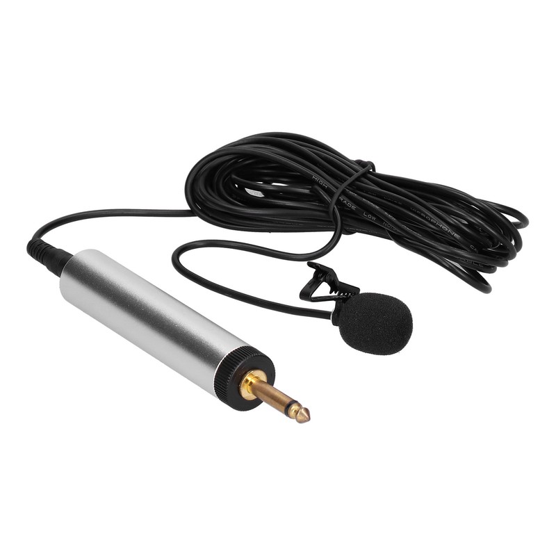 Professional Condenser Microphone Lavalier Lapel Mic Clipon Instrument Microphone for