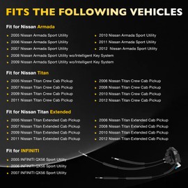 Door Latch Lock Actuator Driver Side Compatible with 2005-2012 Nissan Armada Titan, 2005-2007 Infiniti QX56 Front Left Lock Actuator Replaces# 937-232 80501-9FG0A 80501-ZH000