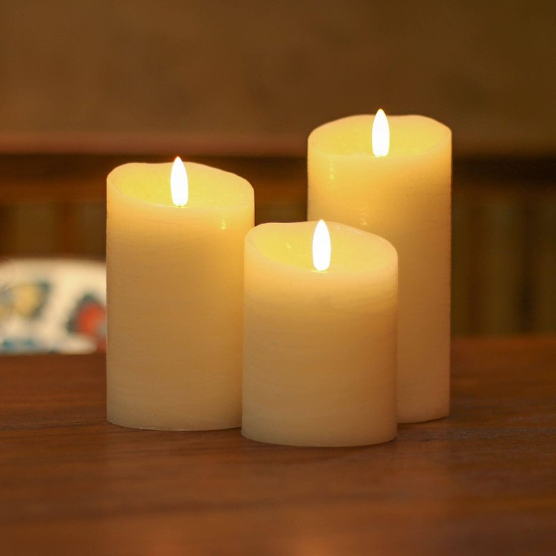 Real Wax Battery Operated Candles with Remote, Flickering Flameless Candles