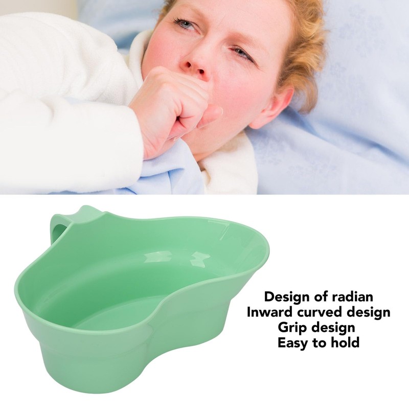 300ml Basin Cup for Elderly Bedridden, Inward Curved Vomit Bowl
